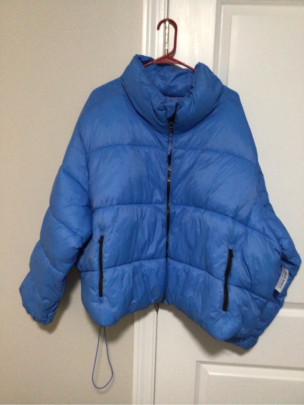 Old Navy Bright Blue Cropped Puffer Jacket